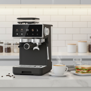 <span class=keywords><strong>Cafetera</strong></span> Espresso Digital Profesional con Molinillo, Doble Caldera, Vaporizador, Enchufe Europeo, para Café <span class=keywords><strong>Expresso</strong></span> - Product Image 4