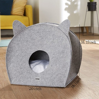 Lit pour chat en feutre pliable minimaliste moderne, taille personnalisée, logo, doux et chaud, maison pour chat d'intérieur, nid de sommeil pour chat