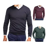 Custom Knit V Neck Pullover for Men