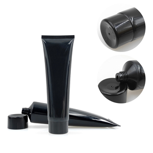 Black Color Matte Cosmetic <b>Tube</b> for Cream, <b>Plastic</b> Cosmetic Soft <b>Tubes</b> Container/ Sun Cream <b>Tube</b> Cosmetics <b>Plastic</b> PE Packaging - Product Image 1