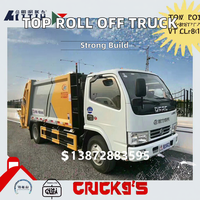Camion compacteur à rouleaux diesel CLW 4x2 3 tonnes 5 tonnes, boîte de vitesses manuelle, moteur, véhicule de transport de déchets, bras de levage à crochet, Euro 2