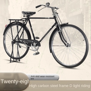 <span class=keywords><strong>Bicicletta</strong></span> Old-Fashioned <span class=keywords><strong>da</strong></span> <span class=keywords><strong>28</strong></span> Pollici a <span class=keywords><strong>28</strong></span> Barre per Uomo e Donna con Freno a Leva Classica Tradizionale e Nostalgica in Acciaio per Adulti - Product Image 2