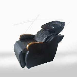 Fauteuil de lavage et de coiffure professionnel électrique réglable avec repose-pieds et bac à shampoing pour salon de coiffure et barbier - Product Image 2