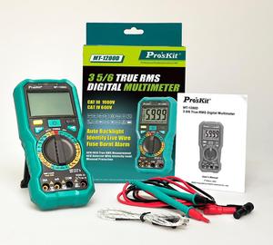 มัลติมิเตอร์ดิจิตอล Pro'sKit MT-1280D-C สำหรับช่างไฟฟ้า วัดค่า True RMS ได้ ป้องกันการเผาไหม้อัจฉริยะ ใช้งานสะดวก Pro'sKit MT-12 - Product Image 5