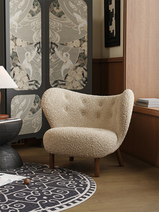Divano singolo moderno Designer in legno massello piccolo <span class=keywords><strong>Petra</strong></span> francese Casual pigro divano a sedia singola - Product Image 1