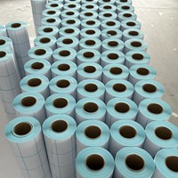 Étiquettes thermiques personnalisées en usine, adhésif puissant, écologiques, 80g, 4x6, rouleau d'étiquettes thermiques bleues, étiquettes thermiques vierges de 4 pouces