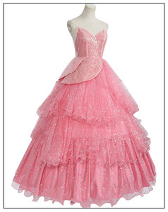 Ecowalson Wicked Glinda vestido para <span class=keywords><strong>adultos</strong></span> Rosa Glinda Cosplay disfraz vestido Halloween baile fiesta espectáculo para mujer fiesta traje - Product Image 4