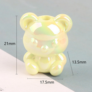 <b>Color</b> Cute Bear Beaded Bracelet Necklace Handmade DIY Cartoon Bear Mobile Phone Chain Accessories Loose Beads - Product Image 5