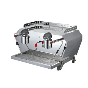 Machine à café expresso semi-automatique en acier inoxydable à double chaudière contrôlée par PID, pompe rotative, usage commercial, 9 bars - Product Image 1