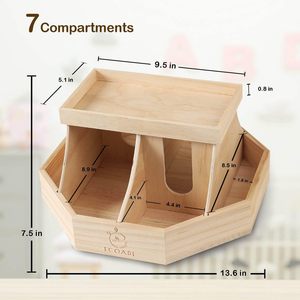 360 độ xoay bằng gỗ tã lưu trữ Giá góc gắn phân vùng có thể tháo rời bé tã lưu trữ giải pháp cho phòng khách - Product Image 3