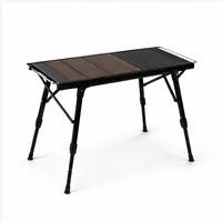 Table de camping pliante modulaire IGT en aluminium 6063, hauteur réglable, avec plateau roulant, portable, pour cuisine extérieure