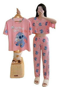Nuevo Conjunto de Pijama para Mujer al por Mayor, Ropa de Dormir de Tres Piezas con Dibujos Animados, Suave y Linda, Ropa de Casa para Mujer, Pijama para Niñas, 3 Piezas - Product Image 1