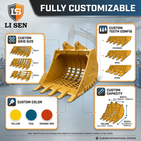 Godet De Criblage Grille 8-20T Scoop Bucket Garansi 1 Tahun Untuk Pemisahan Tanah Batu FR March