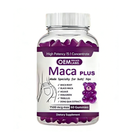 Gummies Black Maca Plus pour des fesses volumineuses et des courbes extrêmes – Racine de Maca Noire pour améliorer la vitalité chez les hommes et les femmes – Booster fessier