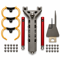 Ketapel Semi Otomatis Dengan Klip Bola Baja Rangka Logam CNC Alat Latihan Tembak Sasaran Luar Ruangan Dewasa Jangkauan 50M