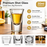 Shotglaasje, helder, mini, voor whisky, wodka, tequila, bar, restaurant, hotel