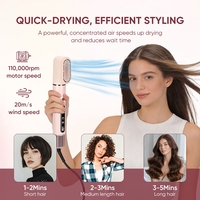 Herramientas Profesionales de Peinado 5 en 1: Secador de Pelo, Plancha, Rizador Automático y Cepillo Térmico Voluminizador de Aire Caliente para el Cuidado del Cabello