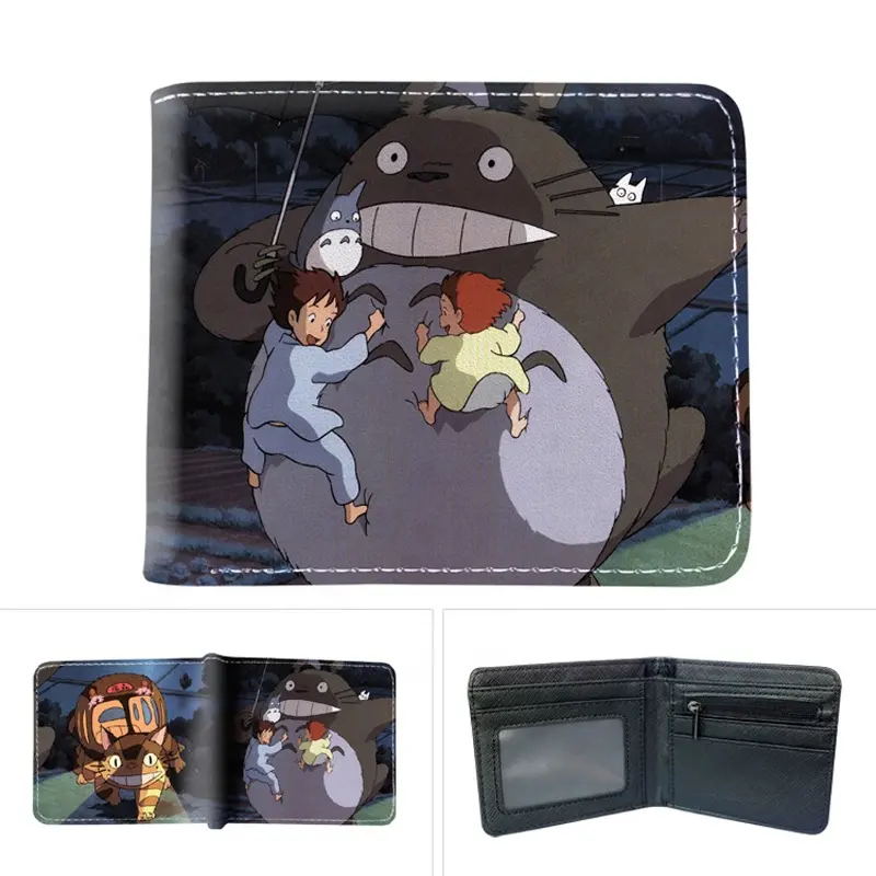 Dompet Pendek Pu Digital Penuh Warna Karakter Kartun 22 Gaya Pria dan Wanita Dompet Anime My Neighbor Totoro Dompet Koin