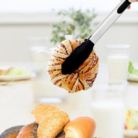 Pinces de cuisine multifonctionnelles en acier inoxydable de haute qualité, 7 pouces, pour la cuisson, le buffet, le pain, les aliments, les barbecues en plein air