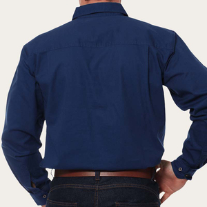 Snap Nút Nút xuống cá nhân cao VIS flannel trang phục trang phục tùy chỉnh Snap Ngọc Trai Retro tây áo sơ mi - Product Image 3