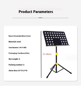 Pupitre de musique pliant Portable pour guitare Guzheng <span class=keywords><strong>violon</strong></span> Erhu grande <span class=keywords><strong>table</strong></span> de musique de levage pour Instruments de musique - Product Image 6