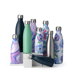 Stainless Steel Tumbler 500Ml Double Wall Insulated Travel Bottle With Tropical Leaf Design - Product Image 4