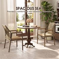 Chaise de salle à manger en métal et corde BHR, style moderne et luxueux, pour l'intérieur et l'extérieur, avec structure en aluminium, pour villa, jardin, patio, cour et terrasse