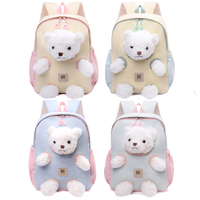 Nouveauté : Sac à dos scolaire pour enfants, mignon, motif ours de dessin animé, petit sac de maternelle tendance pour filles