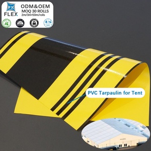 Lona de PVC Resistente FLFX con Rayas, Impermeable y Resistente al Fuego, Material para Toldos de Patio - Product Image 3