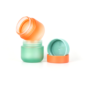 Tarro Cosmético de Vidrio Esmerilado Degradado de 100ml, Color Macaron, Tapa de Rosca, Envase Vacío para Crema Facial, Mascarilla, Cuidado de la Piel - Product Image 2