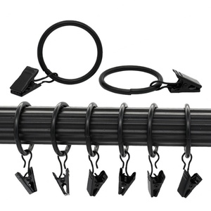 Curtain Rings <b>Clips</b> Curtain Rings <b>Hooks</b> <b>Clips</b> Drapery Rings With <b>Clips</b> - Product Image 1