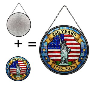 กระจกสีอเมริกาเซสเตอร์เซ็นเทนเนียล ฉลองครบรอบ 250 ปี 1776-2026 แบบแขวน - Product Image 6