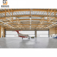 Kit de Hangar Metálico Personalizado Equipado con Puertas Plegables Extra Grandes para Abrigado de Jets y Aviones de Hélices