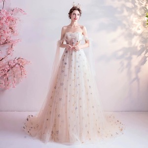 Champagne Bridal Wedding Dress Sweetheart Neckline Empire Waist Ball Gown Chiffon With Embroidery For Spring 2026 Evening - Product Image 2