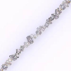 สร้อยข้อมือทอง18K สุดหรูเครื่องประดับคริสตัลปาร์ตี้สำหรับผู้หญิงสร้อยข้อมือเพชรสำหรับผู้หญิง - Product Image 5