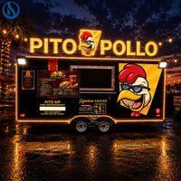 Honlu Fully Equipped Food Truck, Mobile Food Stall, Mobile Plaza Catering <strong>Franchise</strong> Food Trailer with a Complete Kitchen