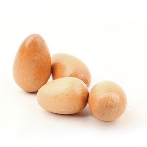Wholesale Hot Sale Wooden Egg Shaker Natural Wood Color Orff <b>Percussion</b> Kids' Educational Musical <b>Instrument</b> for Rhythm Training - Product Image 2