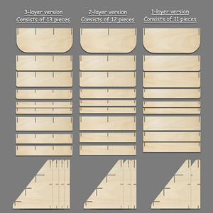 Mẫu miễn phí bưu thiếp Stickers 3-tầng kệ trưng bày bán lẻ Countertop kệ trưng bày thiệp chúc mừng bằng gỗ Kệ trưng bày - Product Image 4