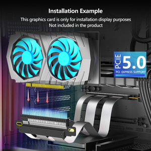 Câble d'extension PCIe 5.0 16X haute vitesse avec installation verticale à 90/180 degrés pour GPU PC de bureau/portable en stock – Extension PCIe 5.0 16X - Product Image 5