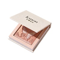 Palette de maquillage magnétique vide Jenner Glam Holiday, hermétique, en plastique rigide rose, jolie, rechargeable, avec autocollants argentés 4x6