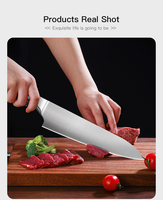 Ensemble de couteaux de cuisine de qualité supérieure, nouveau design, lame en acier inoxydable 3CR14NH, manche en bois Pakka