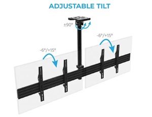 Chiều cao Điều Chỉnh Được Thả Xuống Trần <span class=keywords><strong>TV</strong></span> Núi Nghiêng <span class=keywords><strong>TV</strong></span> Khung Giá Cho Kép Screens - Product Image 2