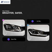 Ensemble de phares à LED pour Volkswagen Polo 2011-2018, remplacement et mise à niveau des feux avant avec clignotants DRL