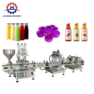 JSM Desktop Automatic Pneumatic Piston Paste Bottle Magnetic Pump Filling Capping Labeling Machine Production Line