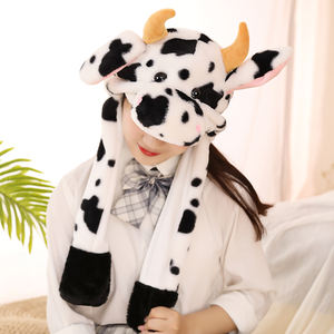 หมวกหูกระต่าย,หมวกมีหูทรงวัวเคลื่อนไหวกระโดดได้หมวกมีฝาปิดหูรูปสัตว์น่ารักสินค้าใหม่ - Product Image 6