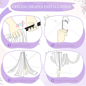 Modern Style Ceiling Drapes for Home Hospital Hotel-Rustic Wedding Event Party Supply Decoration for Home Hospital Hotel Use - Product Image 5