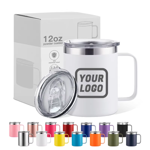 Vaso Térmico Personalizado con Logotipo, <span class=keywords><strong>de</strong></span> Acero Inoxidable, Aislado al Vacío, <span class=keywords><strong>de</strong></span> 12oz, 14oz, 16oz, 24oz, para Viajes, Camping, Café, con Asa - Product Image 2