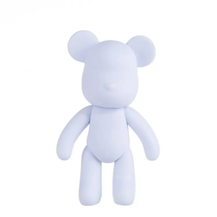 Mais barato formiga bonito diy urso fluido bearbrick 1000% estatueta de tijolo branco para fluido despeje pintura