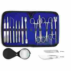 Kit de dissection d'anatomie biologique, couteau à scalpel en acier inoxydable, manche et lames, idéal pour les étudiants en médecine, utilisation en laboratoire - Product Image 1