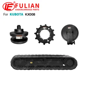 Mini Escavadeira Undercarriage Parts Lower Bottom Roller Chain Sprocket Idler Wheel PARA Kubota KX008 Peças De Reposição